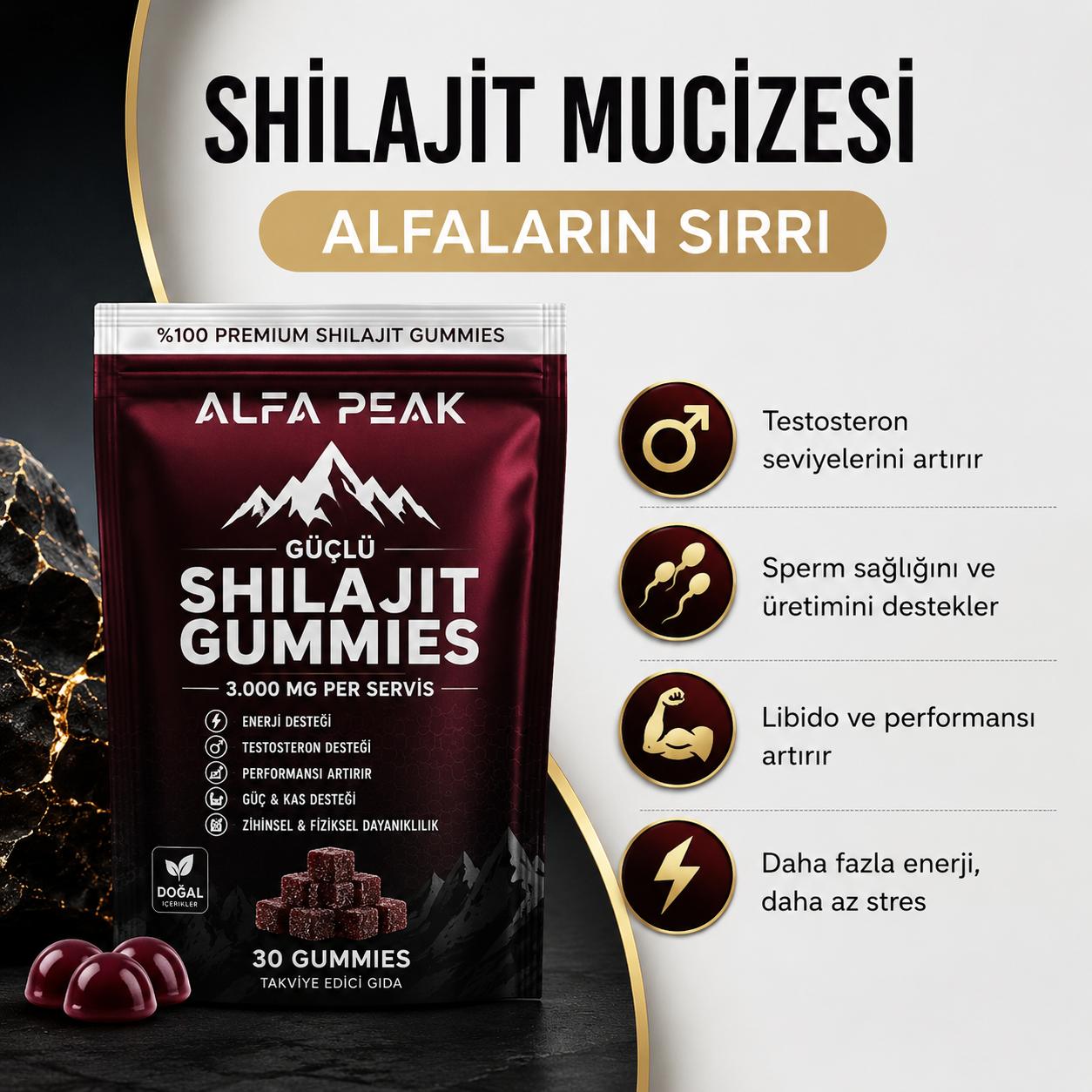 AP™Shilajit Mumiyo Shilajit İçeren Gıda Takviyesi