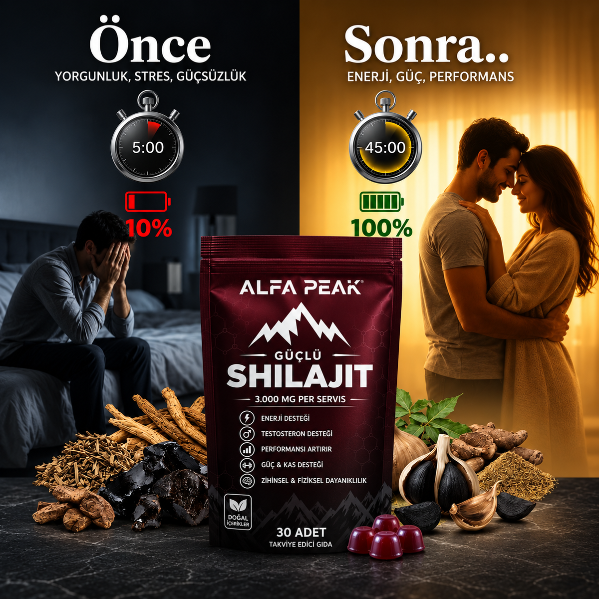 AP™Shilajit Mumiyo Shilajit İçeren Gıda Takviyesi